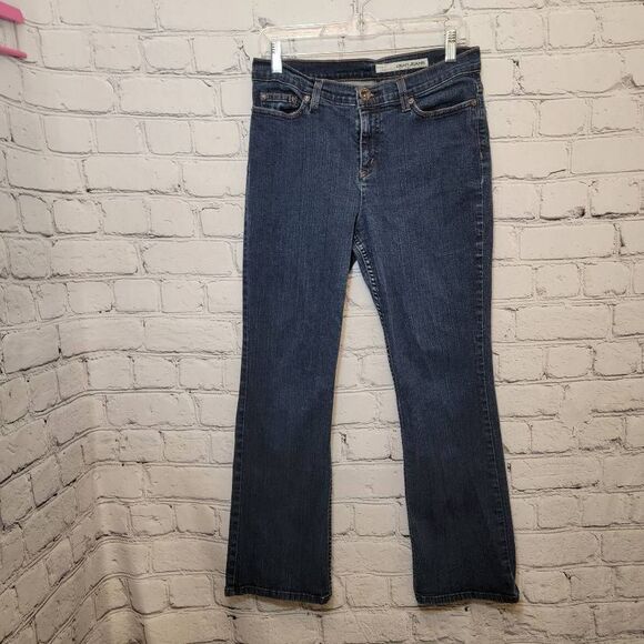 DKNY Soho Size 10 Petite Darkwash Bootcut Jeans Short Flare Womens - Picture 1 of 6